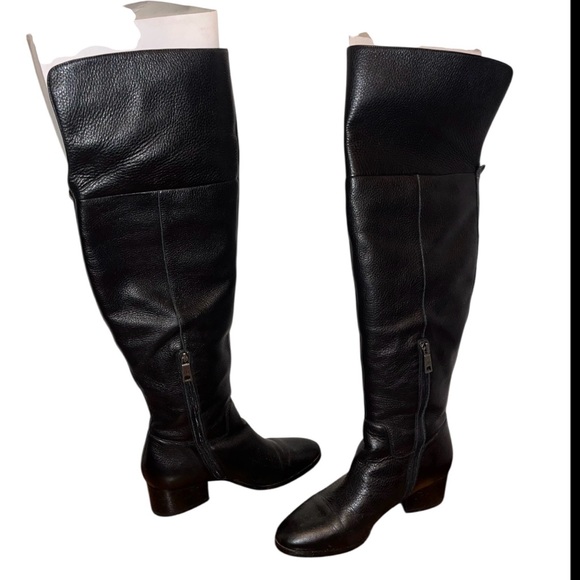 Ralph Lauren Dallyce Over The Knee Boots Women’s Size 10B Black Chic Bold Party - Picture 3 of 14